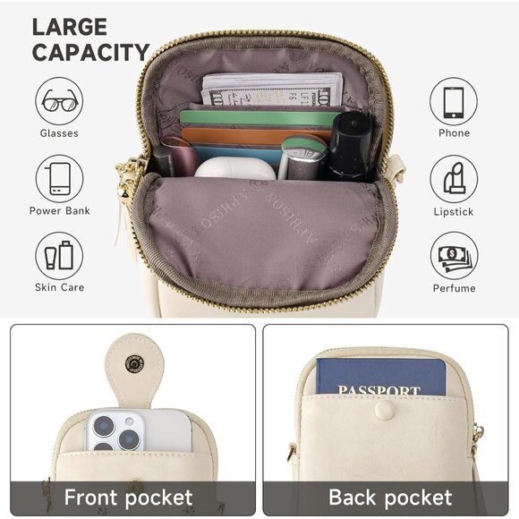 Small Crossbody Bag Women Lightweight Mini Cell Phone Purse with Tassel - Picture 2 of 6